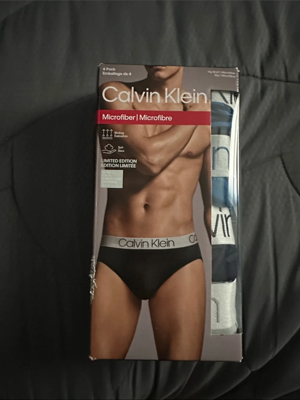 Calvin Klein Men’s Microfiber Briefs - Black, White, Blue